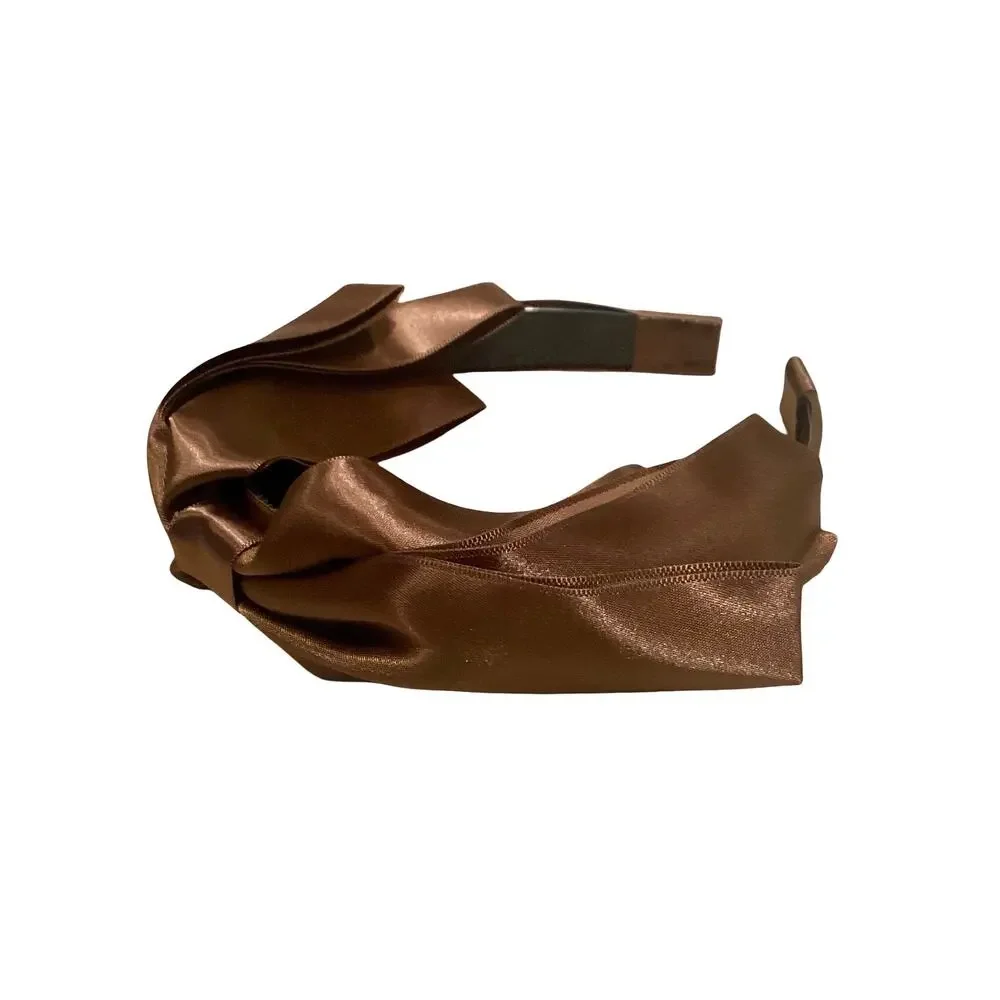 Faux Satin Bow Headband